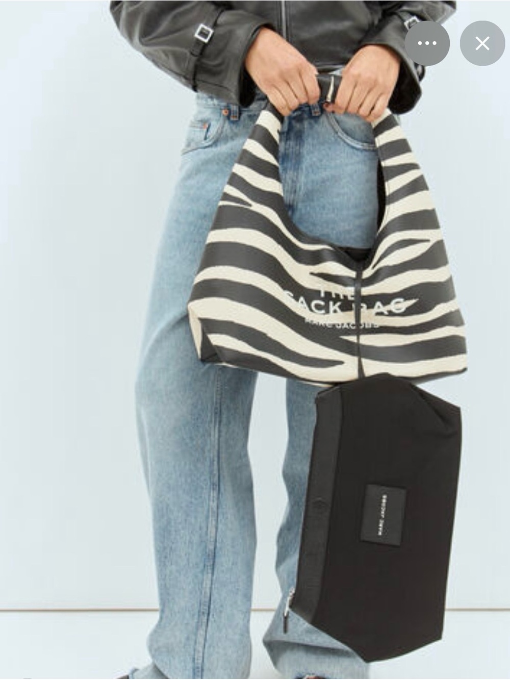 Marc Jacobs The Sack Bag Zebra-print in Black and Cream - Picture 4 of 11